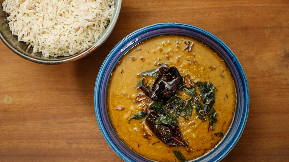 Tamarind Dal & Rice.