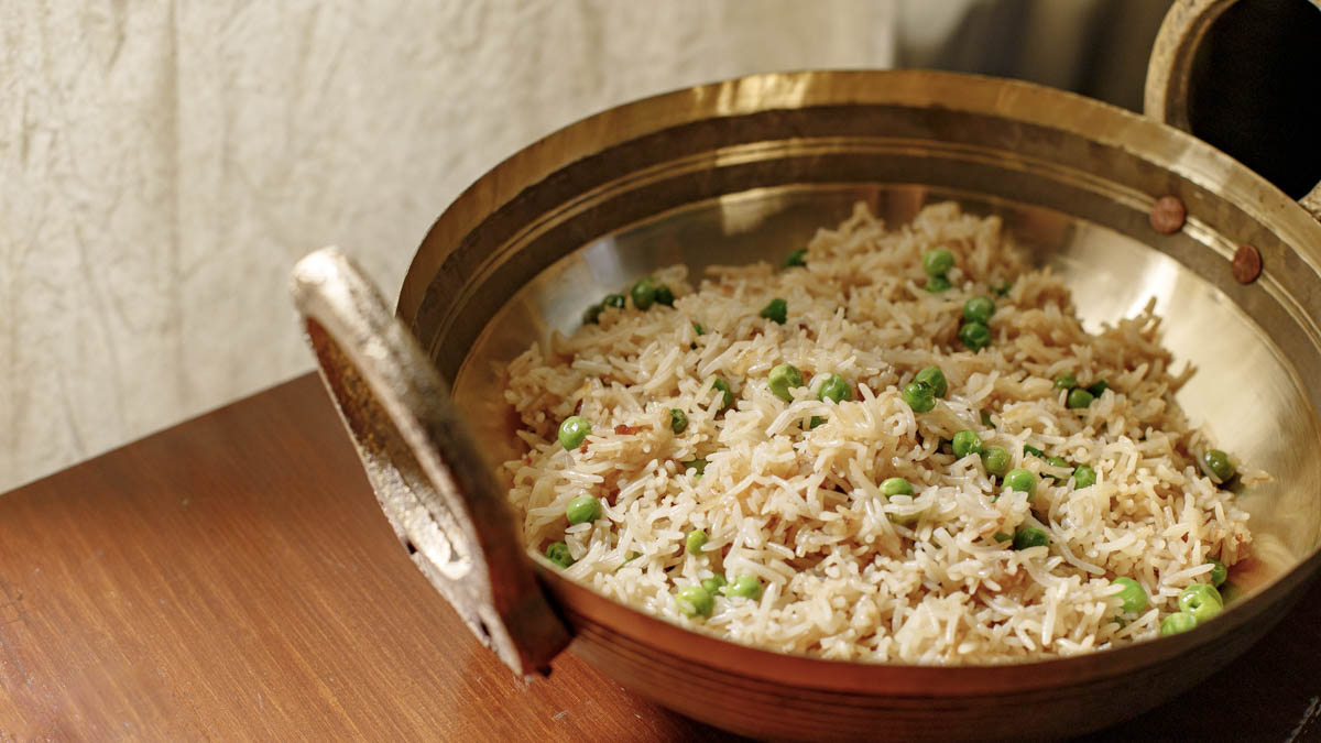 Matar Pulao. Add some extra excitement to your plain white rice and learn how to make this simple, straightforward, and ultra flavorful side dish. ‘Matar’ is Hindi for green peas and ‘pulao’ means pilaf, and when you put those two words together, you get ‘matar pulao’ or ‘peas pulao’ the classic and insanely popular Indian rice and peas dish. If you want to learn more about masalas (spice blends), this lesson is a must watch!