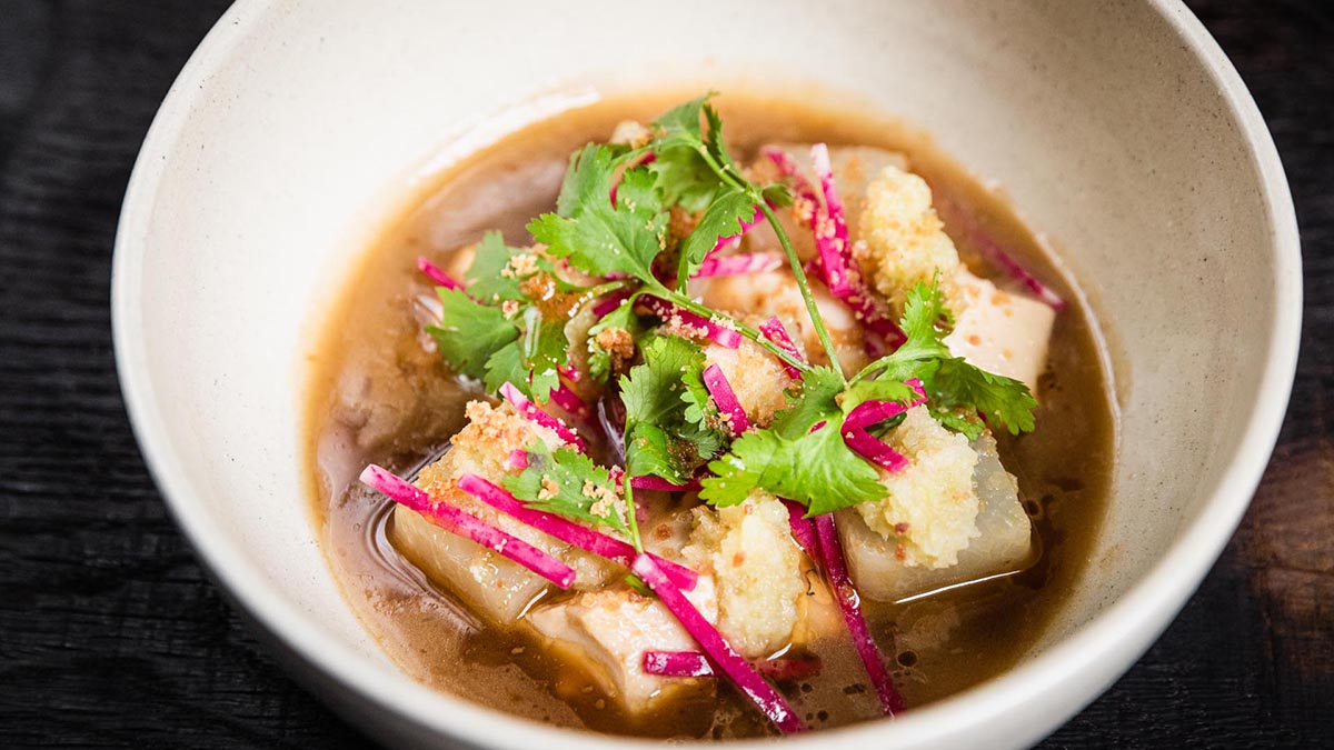 Braised Tofu & Radish with Ham Salt.