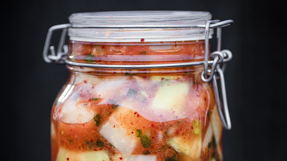 Kohlrabi Kimchi.