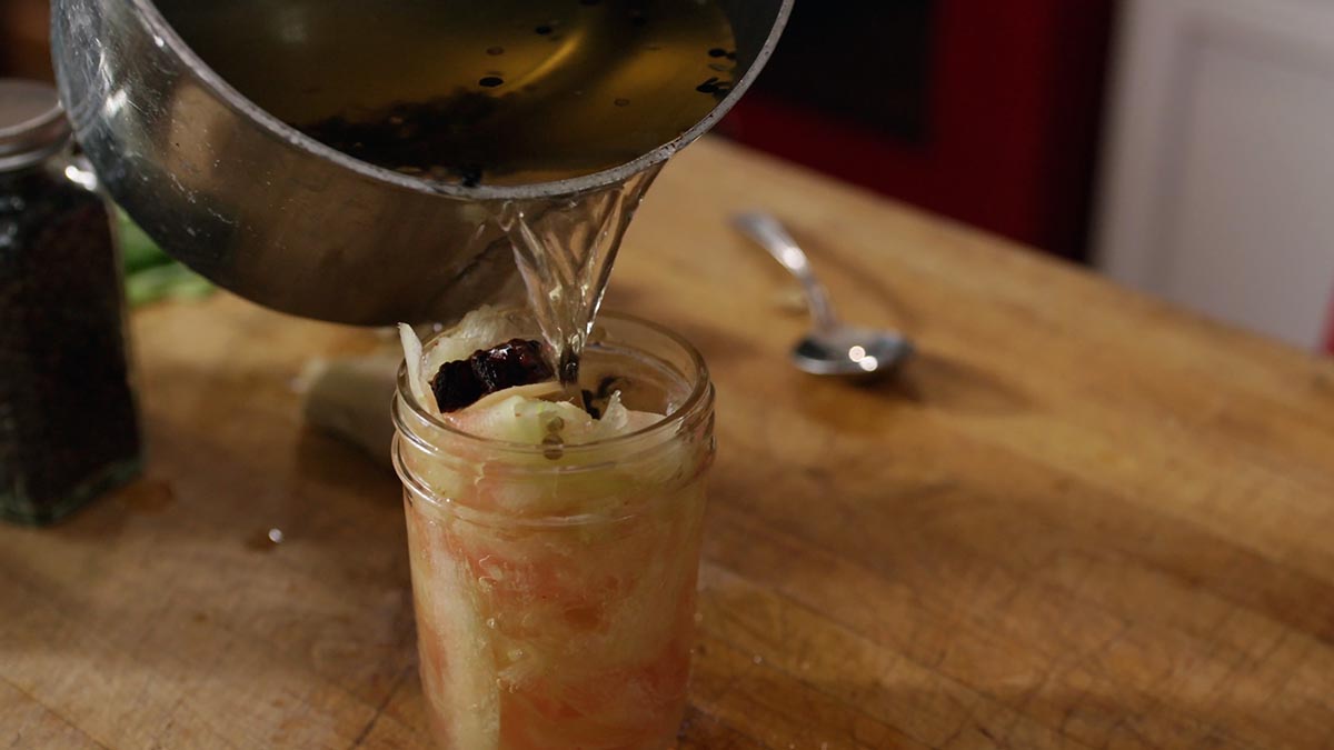 Pickled Watermelon Rind. Don’t throw away watermelon rinds because you can pickle that! There’s nothing better in the summer than an ultra fresh watermelon, that’s why Edward likes to save the rinds, pickle it, and bring acidity and crunch to barbecue dishes.