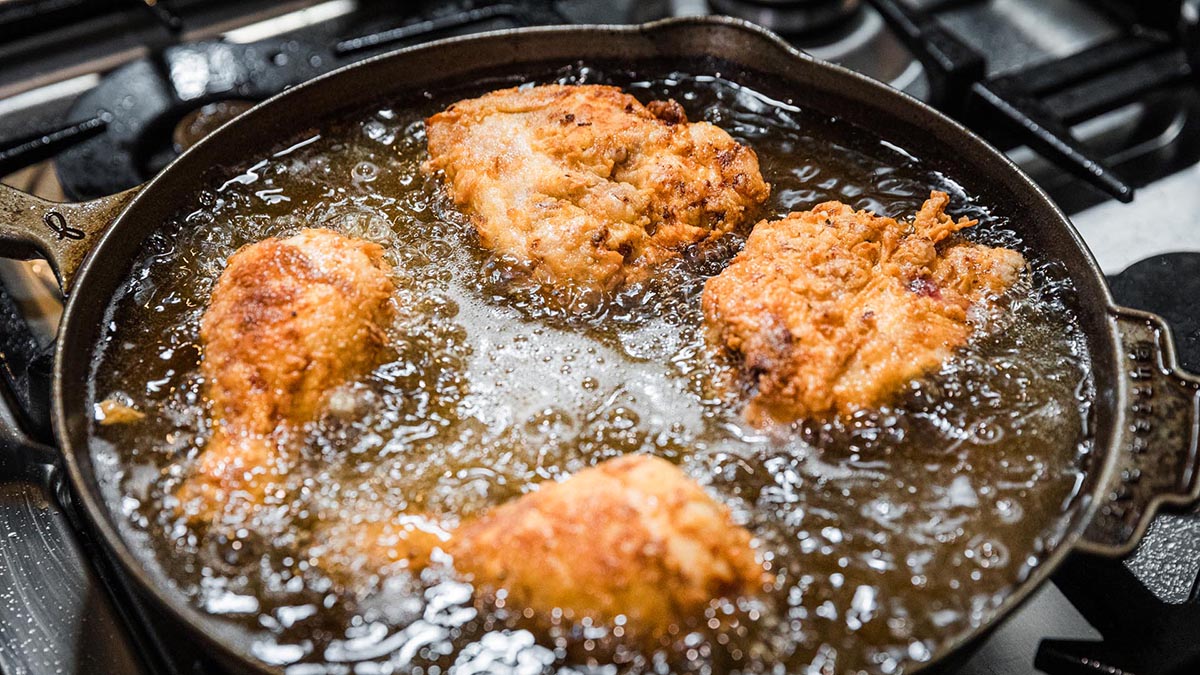 Shallow-fry Fried Chicken. Follow these simple steps and your buttermilk fried chicken will come out perfectly juicy on the inside and crispy on the outside.