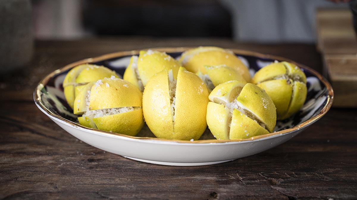 Preserved Lemons. Preserved lemons are an important part of Erez’s kitchen. The salty, briny, citrus flavor brings a beautiful pop of color and flavor, and brightens up any dish. Beautiful, delicious, and long-lasting, get these lemons on your countertop, too.