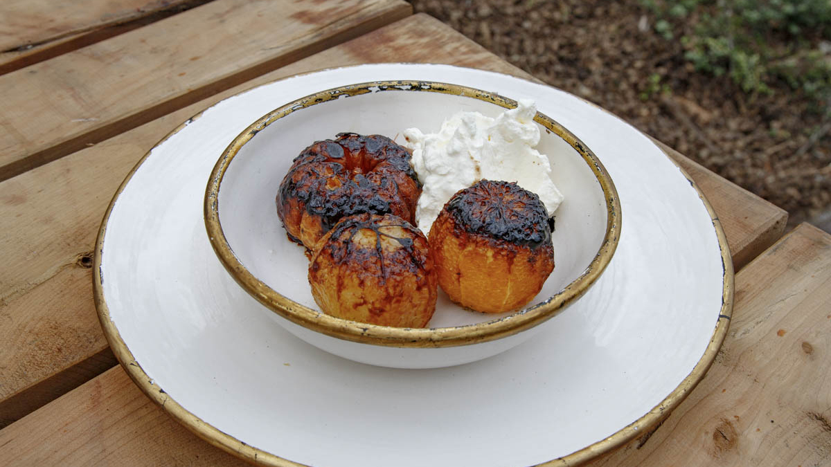 Burnt Fruit with Cream.