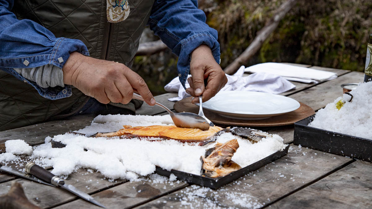 Salt-Crusted Trout