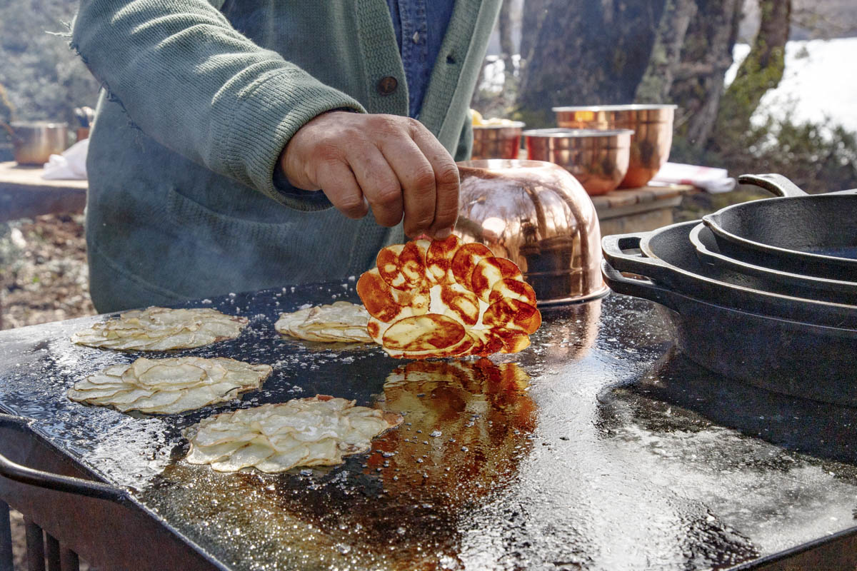 Patagonian Potato Galette. Practice your knife skills to thinly slice the potatoes, or use a mandolin. It’s incredibly easy to make and will turn simple potatoes into a showstopper.