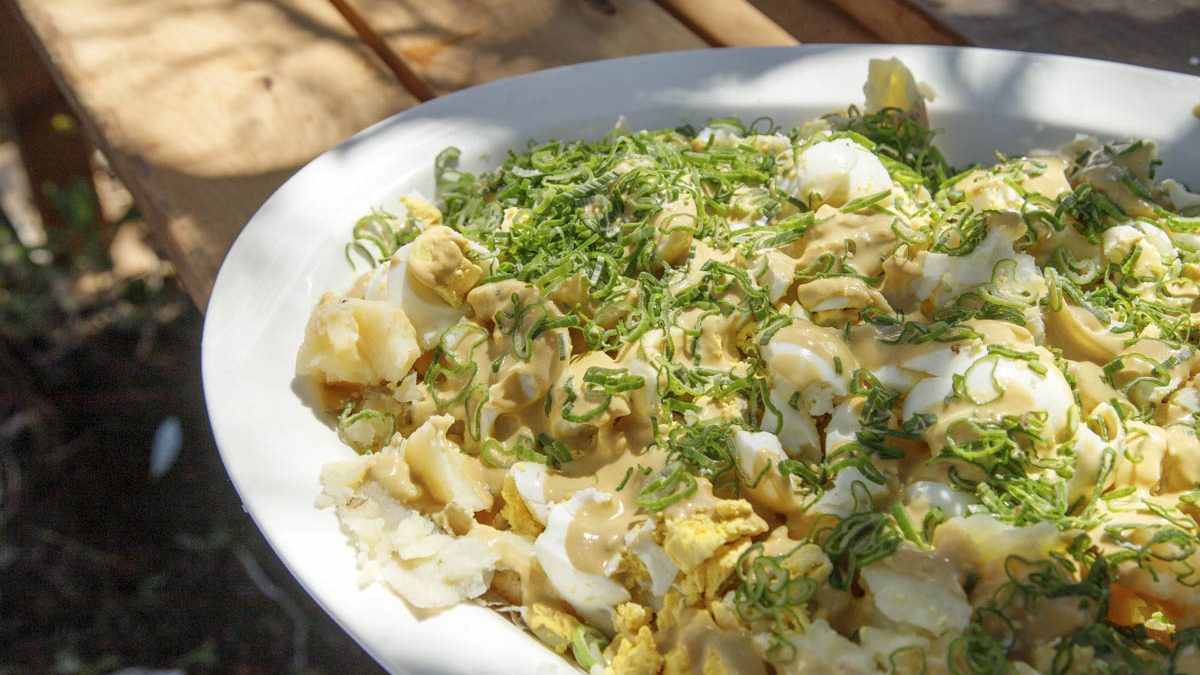 Potato Salad. Never make another potato salad the same way ever again. Francis puts his spin on the Argentine barbecue classic side with a tangy mustard vinaigrette. While you can always use a knife, follow Francis’s motto and use your hands. “Everything you can cut and break with your hands, the better,” he says.