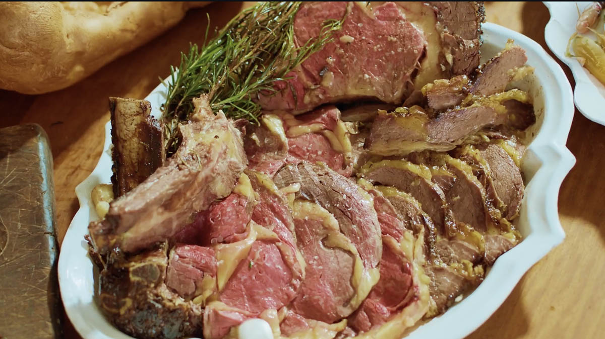 Roast Forerib of Beef. Jamie will show you how to make this show-stopping centrepiece that will turn your Sunday roast into an absolute festive feast.