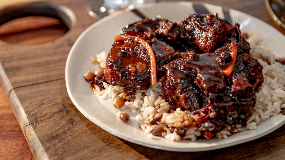 Oxtails with Rice & Peas