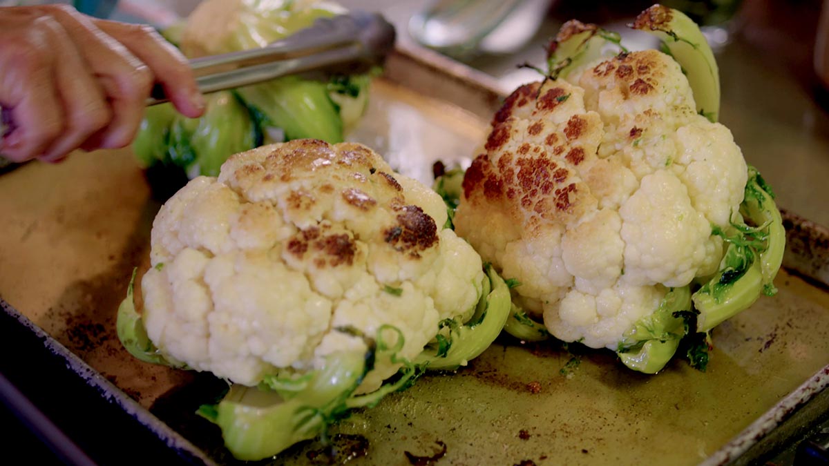 Roasted Cauliflower with Crème Fraiche. Bring some flavor and texture to cauliflower with this roasted recipe topped with creme fraiche. Roasting the cauliflower will bring out its sweetness.